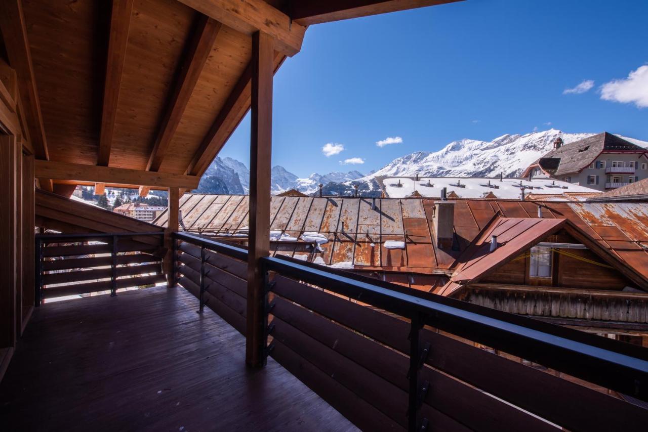 Chalet Schneehoren Penthouse ヴェンゲン エクステリア 写真